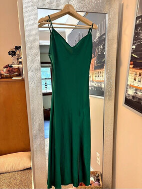 paper heart Green Maxi Slip Dress Size XS Like New